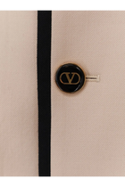 Valentino Men's Single Breasted Virgin Wool Blazer White, view 5
