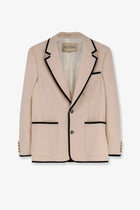 Valentino Men's Single Breasted Virgin Wool Blazer White