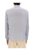 Valentino Men's Striped Cotton Shirt Blue, view 3