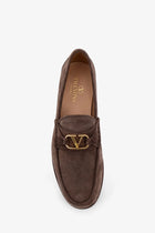 Valentino Men's Suede Loafers Grey, view 5