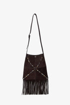 Valentino Men's Suede Shoulder Bag Gold