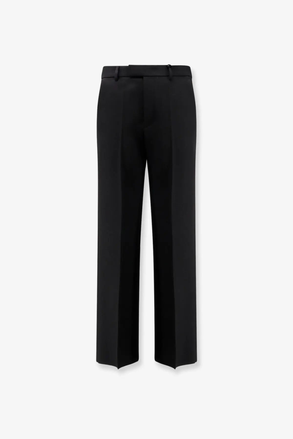 Valentino men’s virgin wool trousers black with a straight-leg cut and sleek minimalist tailored design