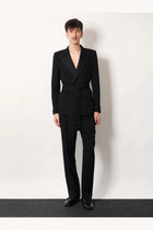 Valentino Men's Virgin Wool Trousers Black, view 2