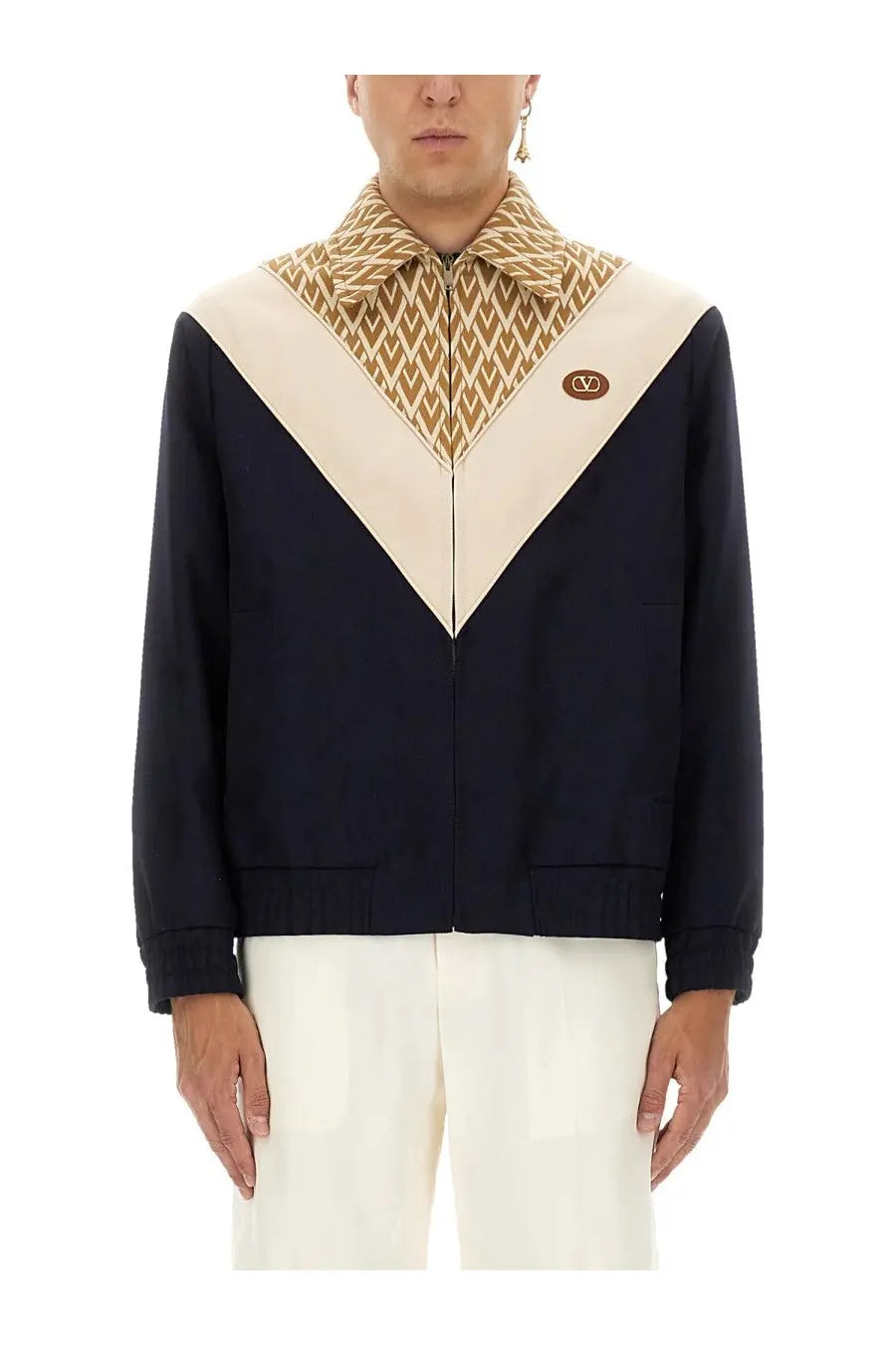 Valentino Men's Wool Bomber Jacket Multicolor