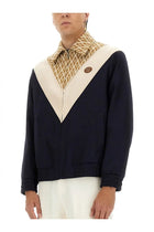 Valentino Men's Wool Bomber Jacket Multicolor, view 4