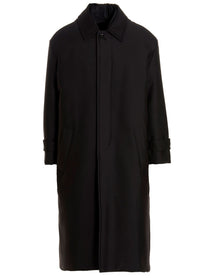 Valentino Valentino Pink PP Collection Reversible Long Coat Black