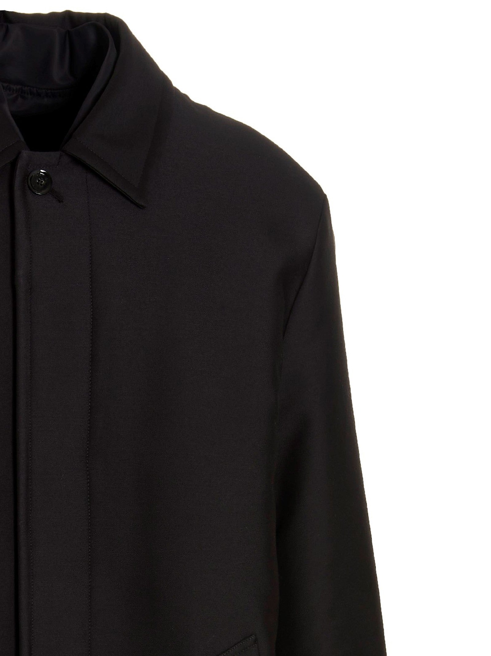 Valentino Valentino Pink PP Collection Reversible Long Coat Black