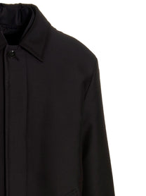 Valentino Valentino Pink PP Collection Reversible Long Coat Black