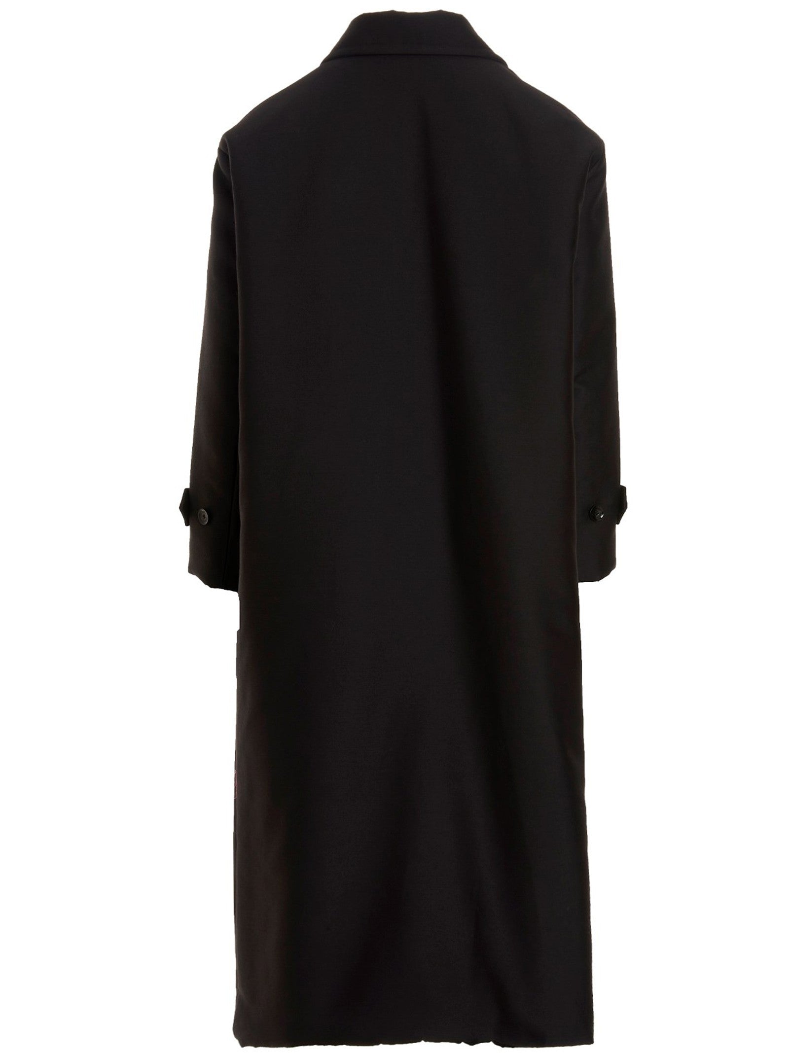 Valentino Valentino Pink PP Collection Reversible Long Coat Black