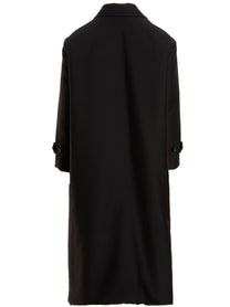 Valentino Valentino Pink PP Collection Reversible Long Coat Black