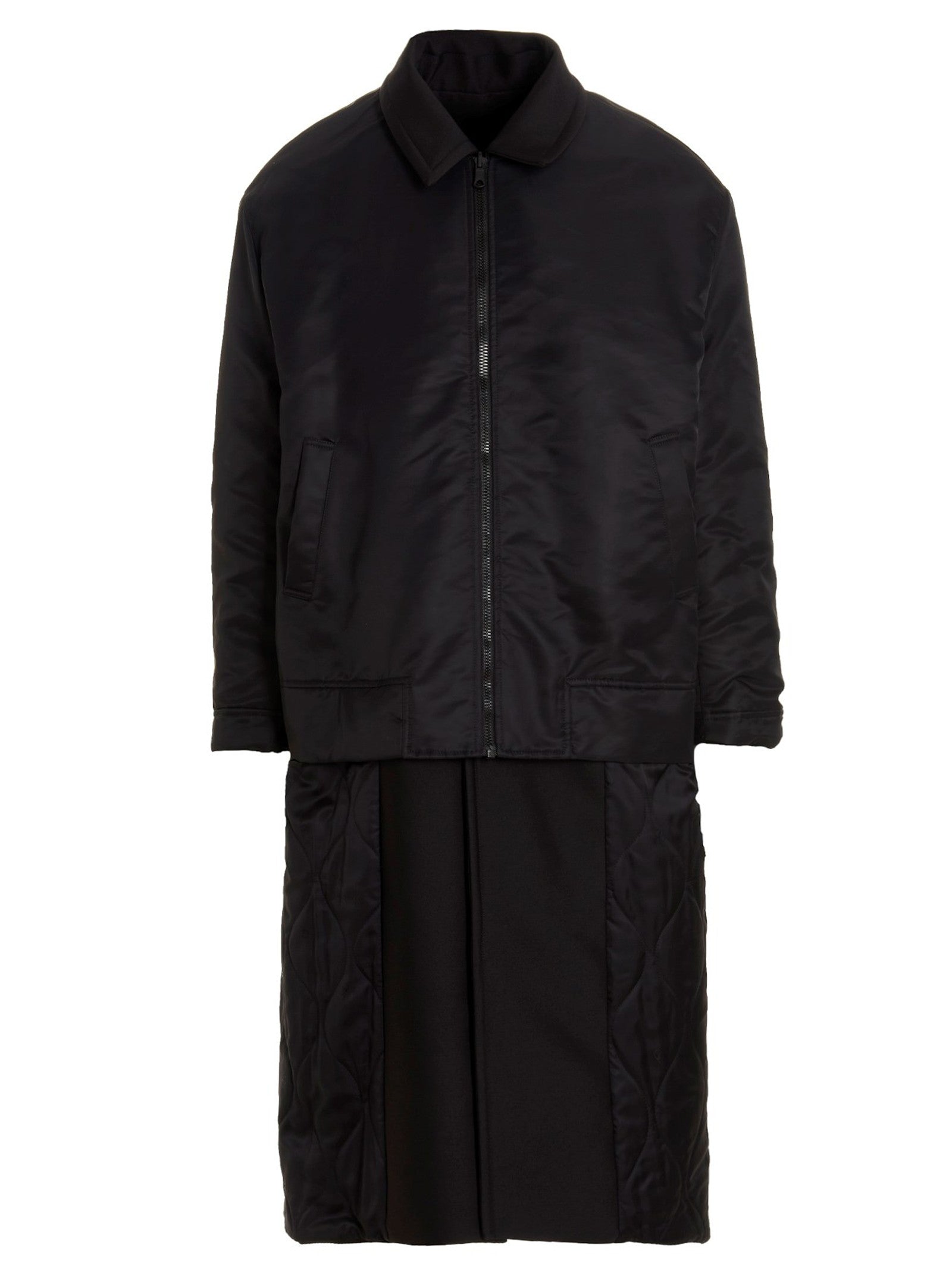 Valentino Valentino Pink PP Collection Reversible Long Coat Black