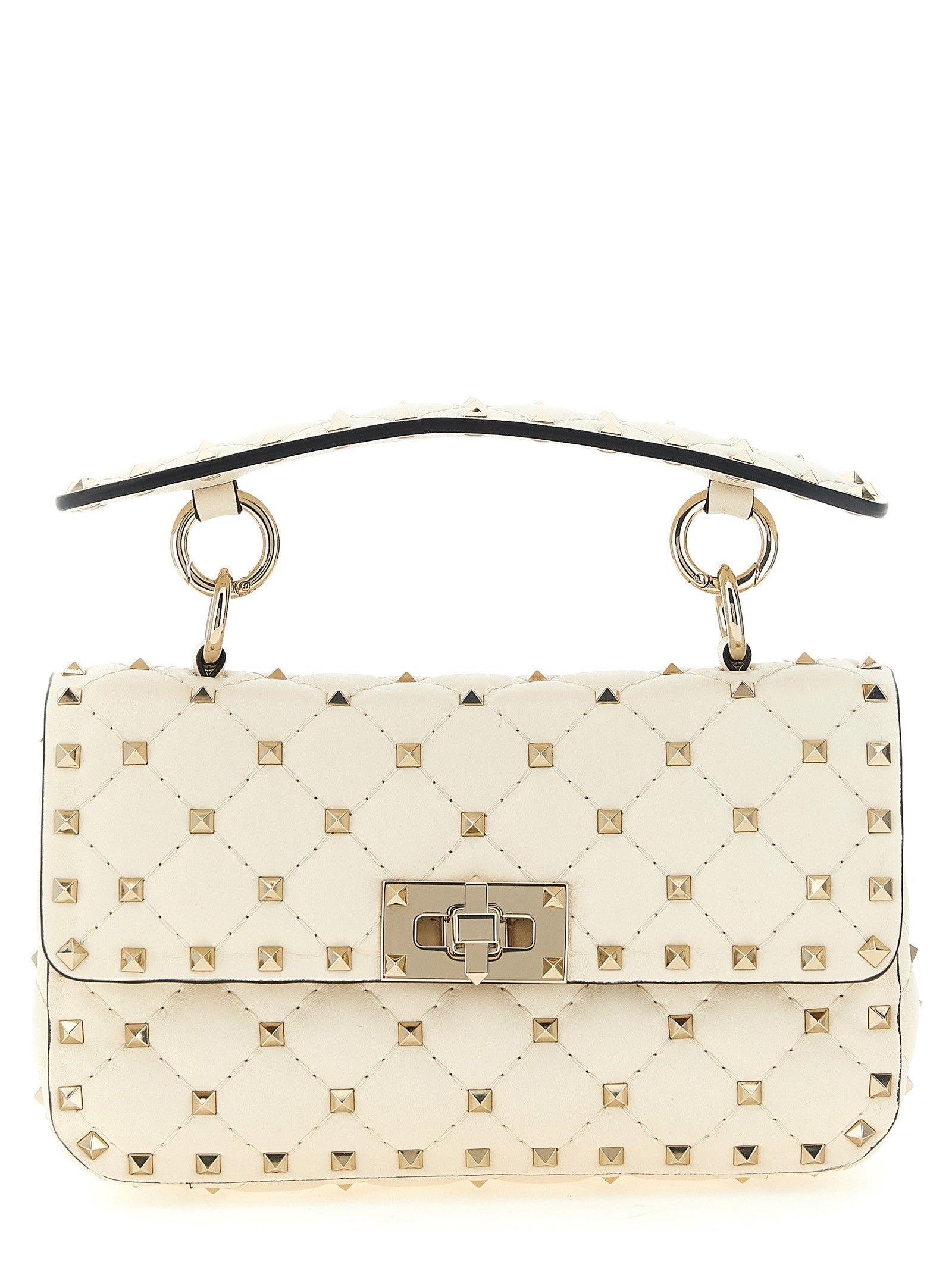 Valentino Valentino Rockstud Spike Small Shoulder Bag White