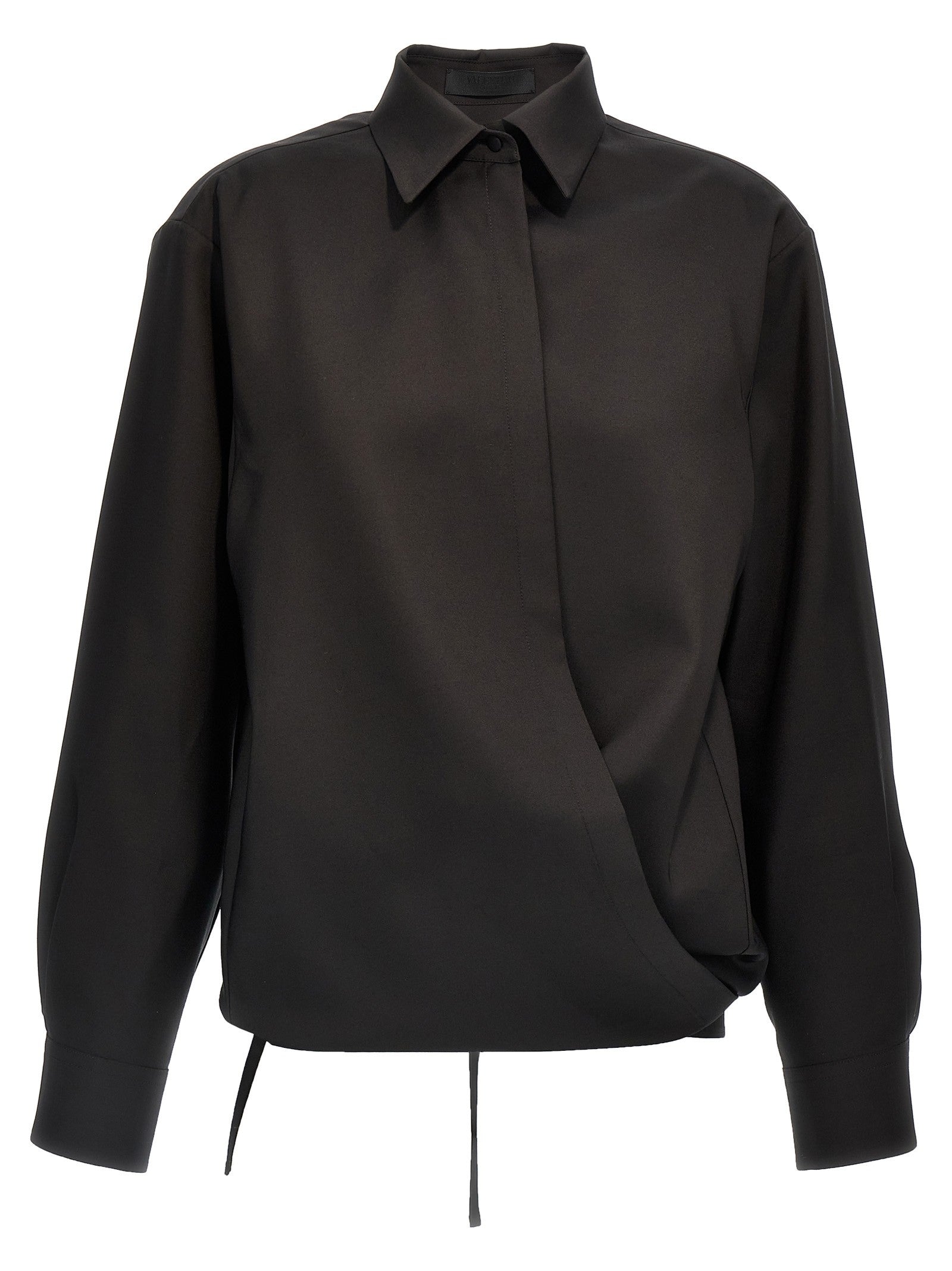 Valentino Valentino Techno Light Wool Shirt Black