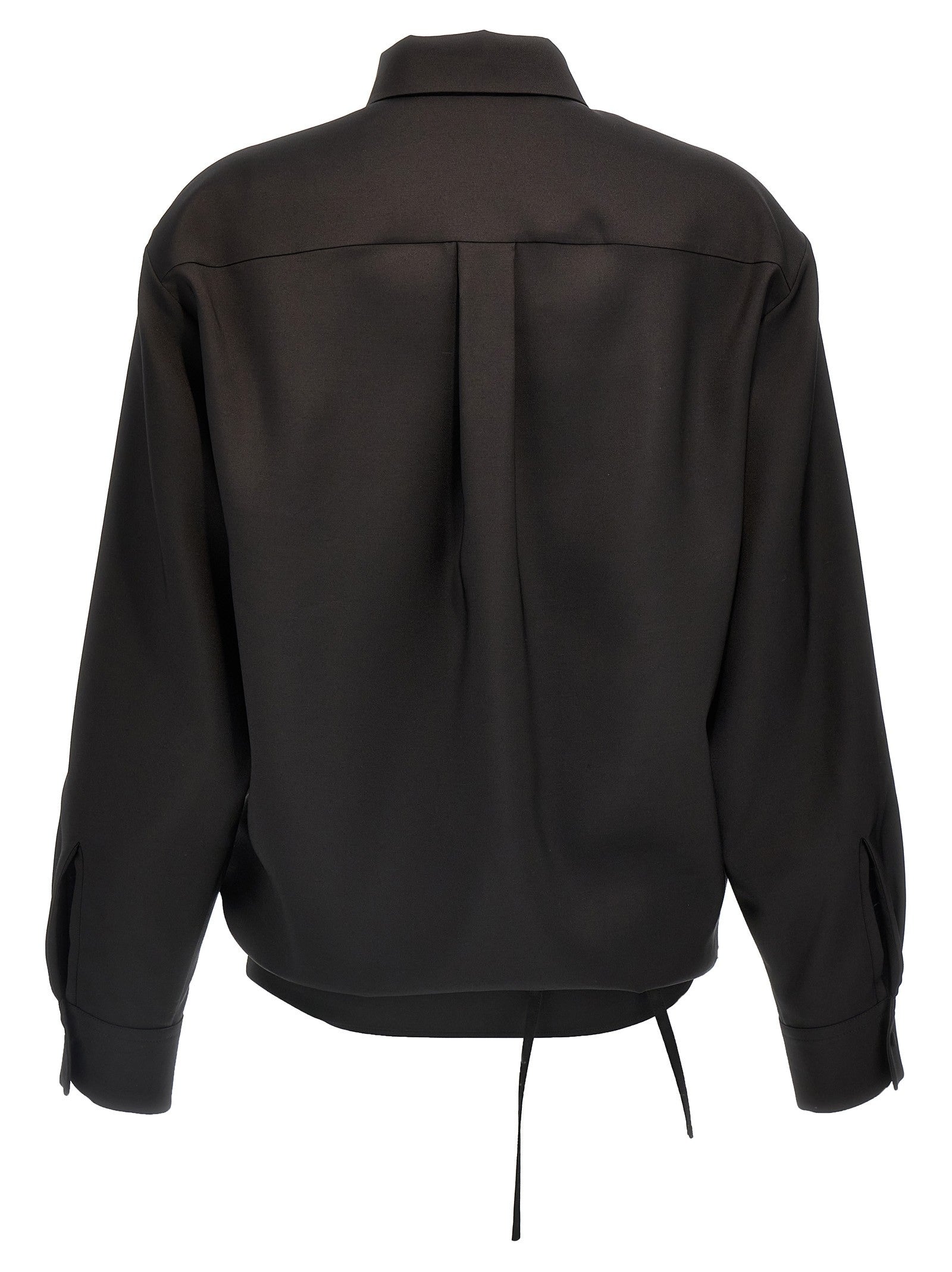 Valentino Valentino Techno Light Wool Shirt Black