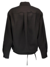 Valentino Valentino Techno Light Wool Shirt Black