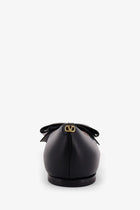 Valentino Women's Bowow Leather Ballerinas Black, view 4