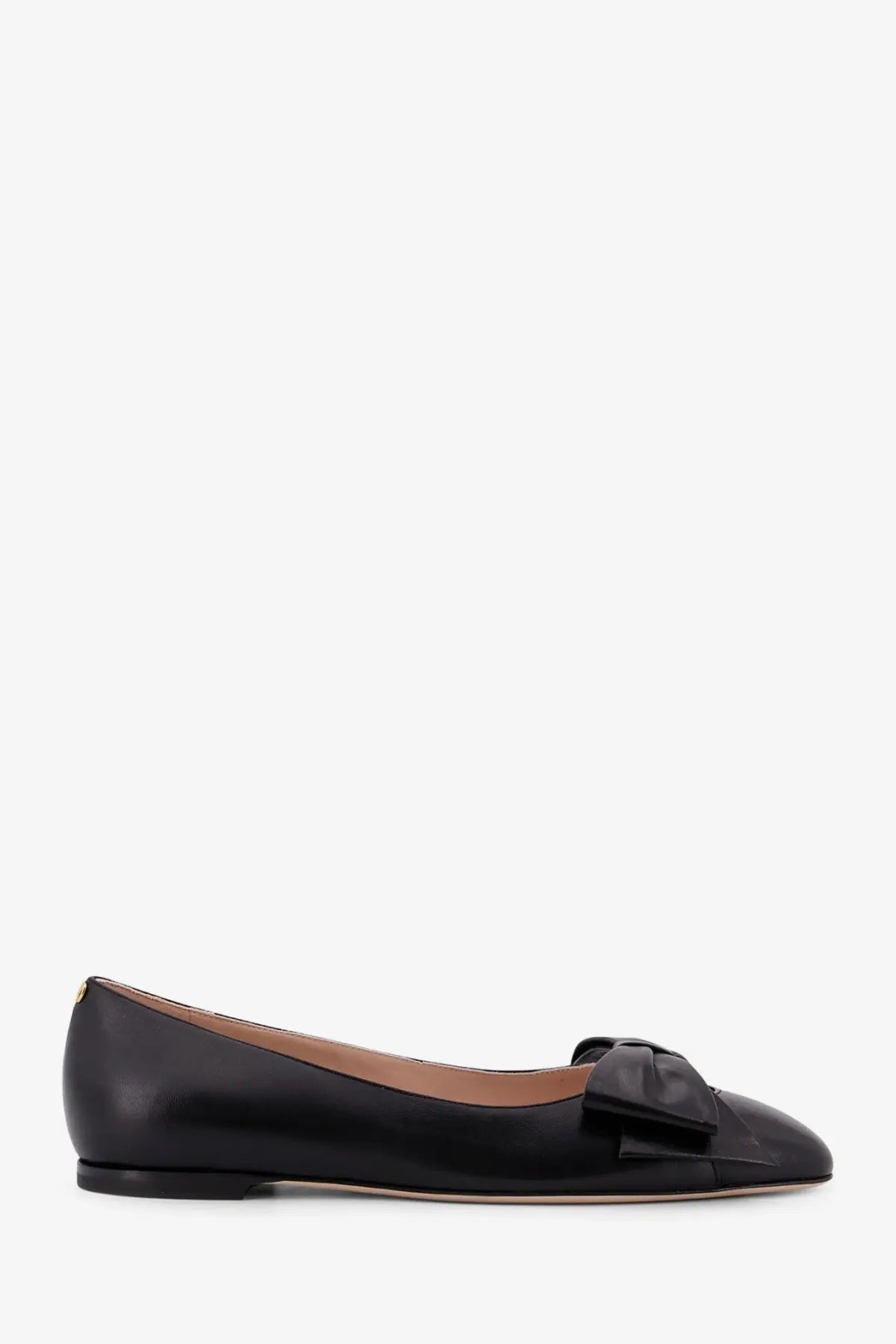 Valentino Women's Bowow Leather Ballerinas Black
