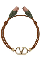 Valentino Women's Vlogo Signature Bracelet Brown, view 2