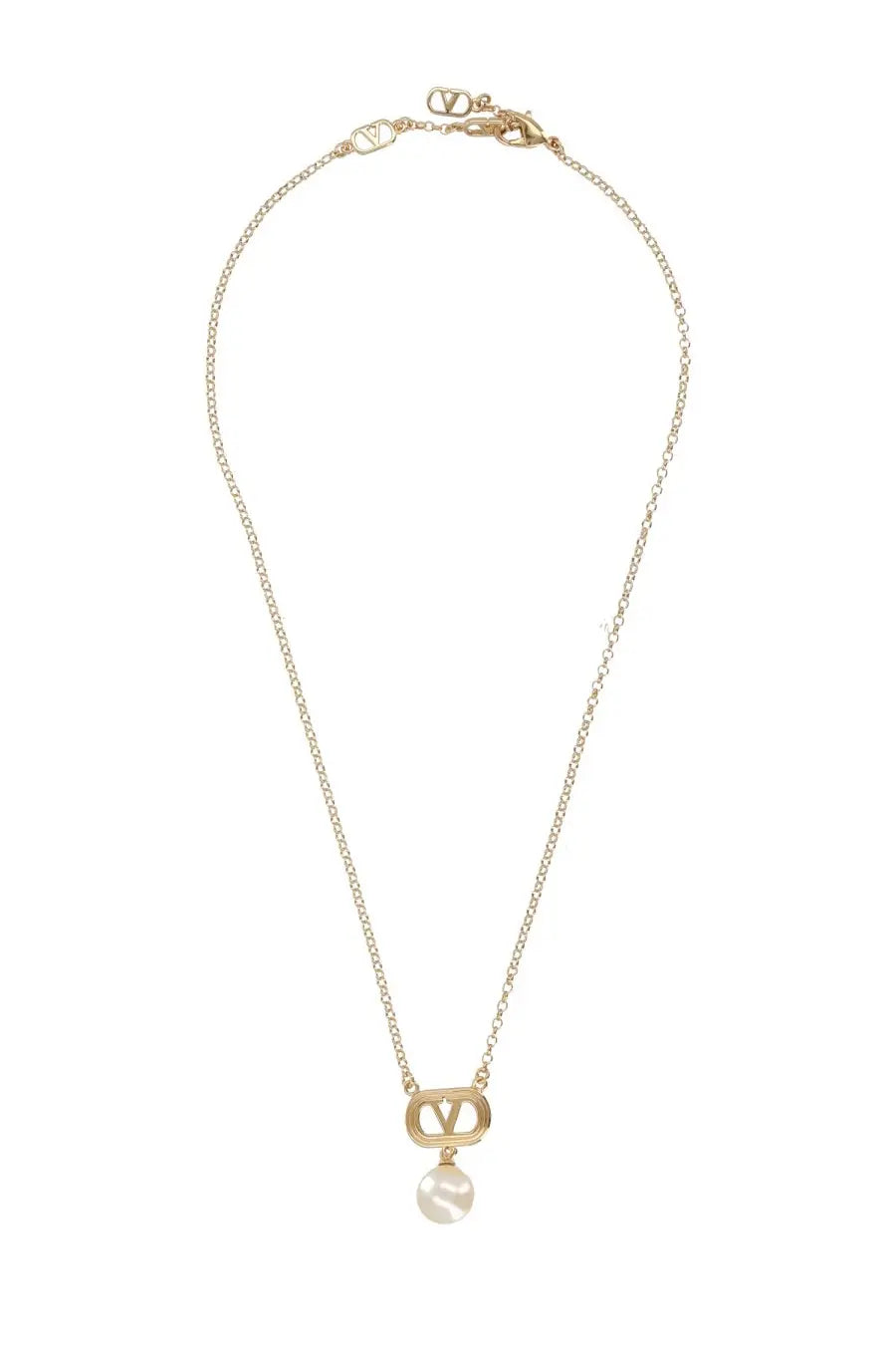 Valentino Women's Ovalette Necklace Gold, view 2