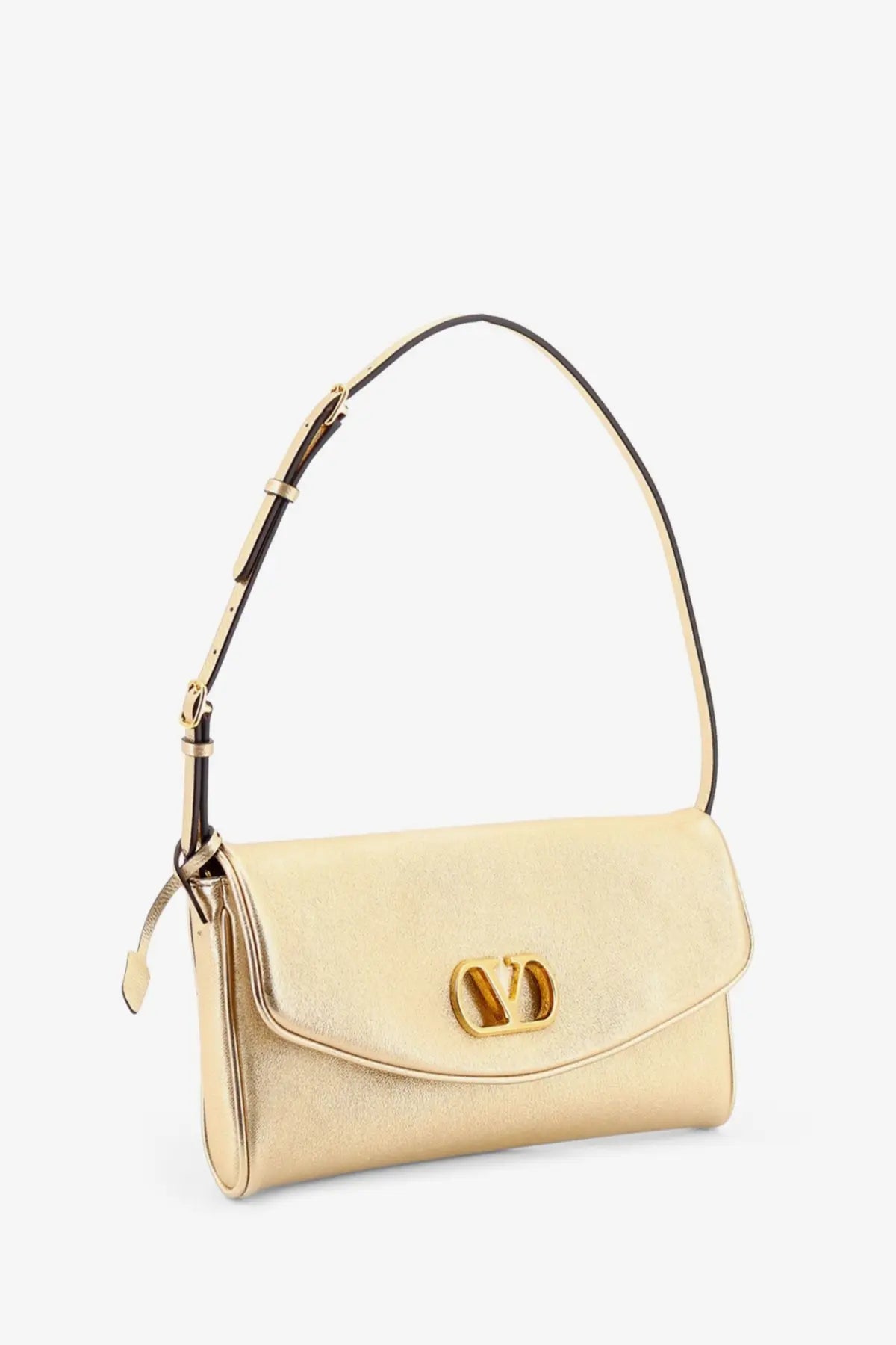 Valentino Women's Devain Laminated Leather Shoulder Bag MEKONG