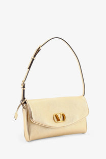 Valentino Women's Devain Laminated Leather Shoulder Bag MEKONG