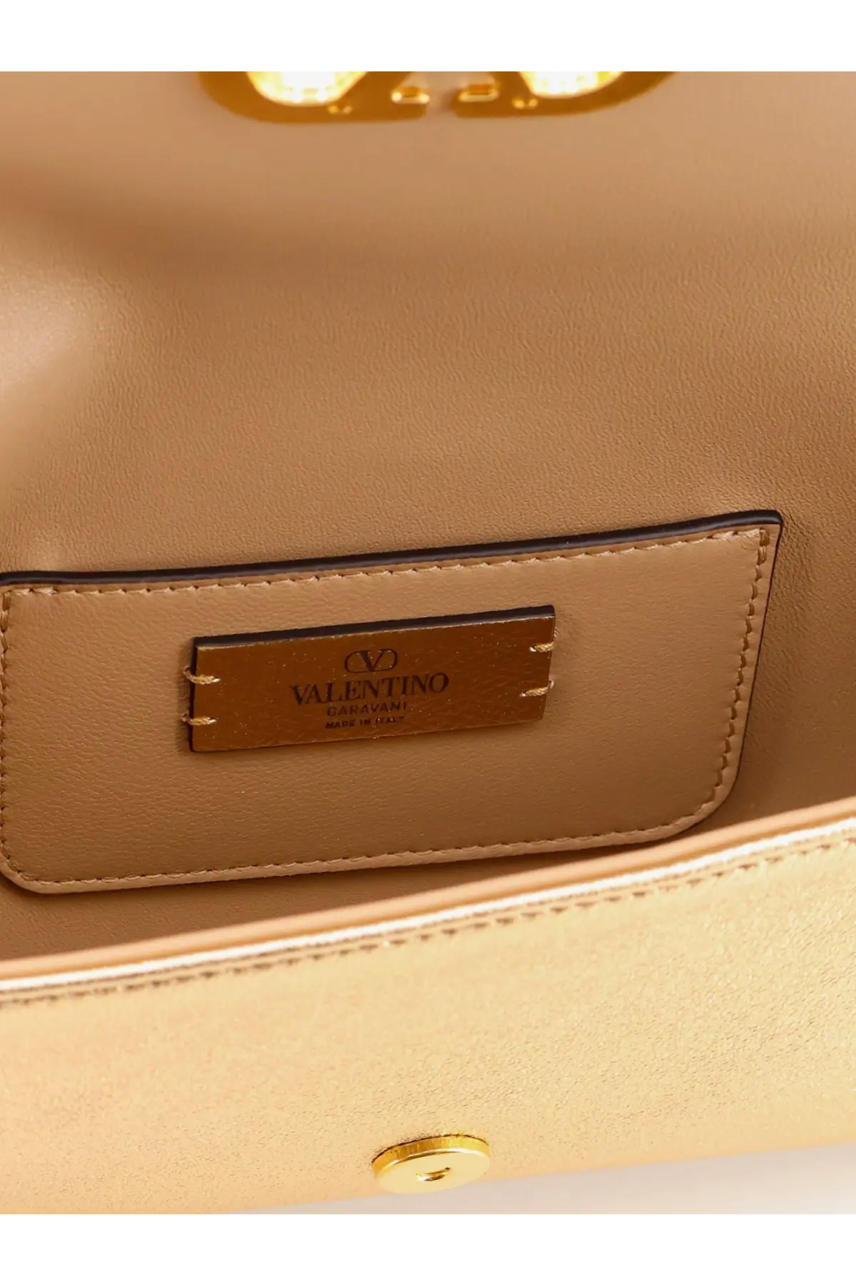 Valentino Women's Devain Laminated Leather Shoulder Bag MEKONG