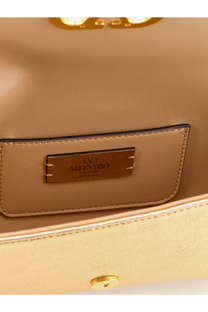 Valentino Women's Devain Laminated Leather Shoulder Bag MEKONG