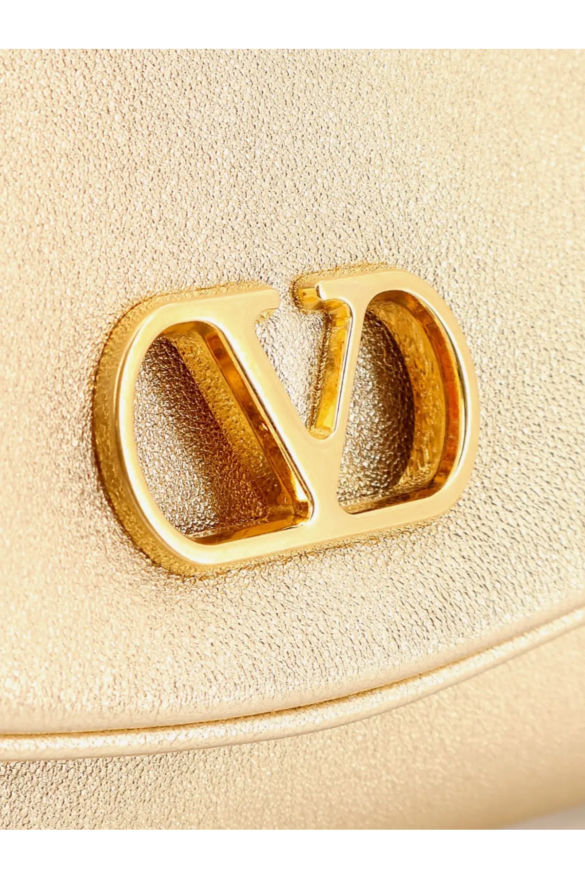 Valentino Women's Devain Laminated Leather Shoulder Bag MEKONG