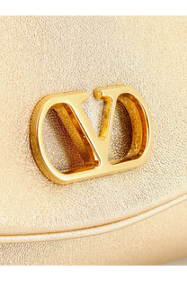 Valentino Women's Devain Laminated Leather Shoulder Bag MEKONG