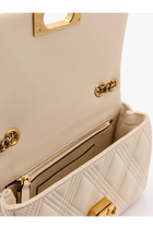 Valentino Women's Valentino Garavani Quiltie Leather Medium Shoulder Bag Beige, view 4