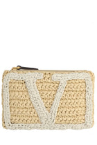 Valentino Women's Pouch Viva Superstar in Crochet Beige