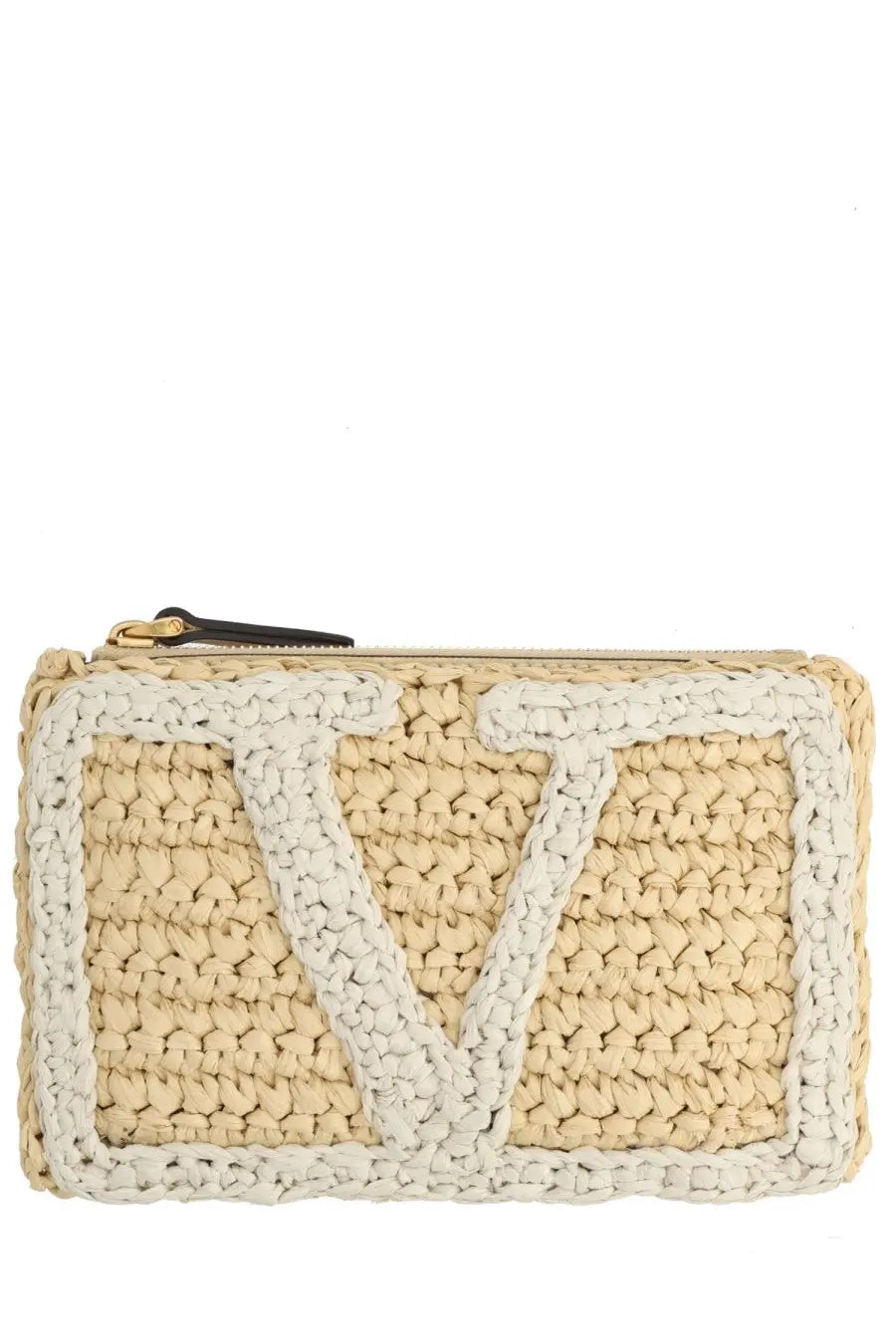 Valentino Women's Pouch Viva Superstar in Crochet Beige