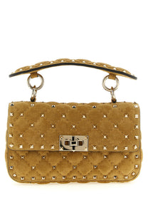Valentino Valentinog Shoulder Bag Rockstudspike Small Beige