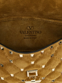 Valentino Valentinog Shoulder Bag Rockstudspike Small Beige