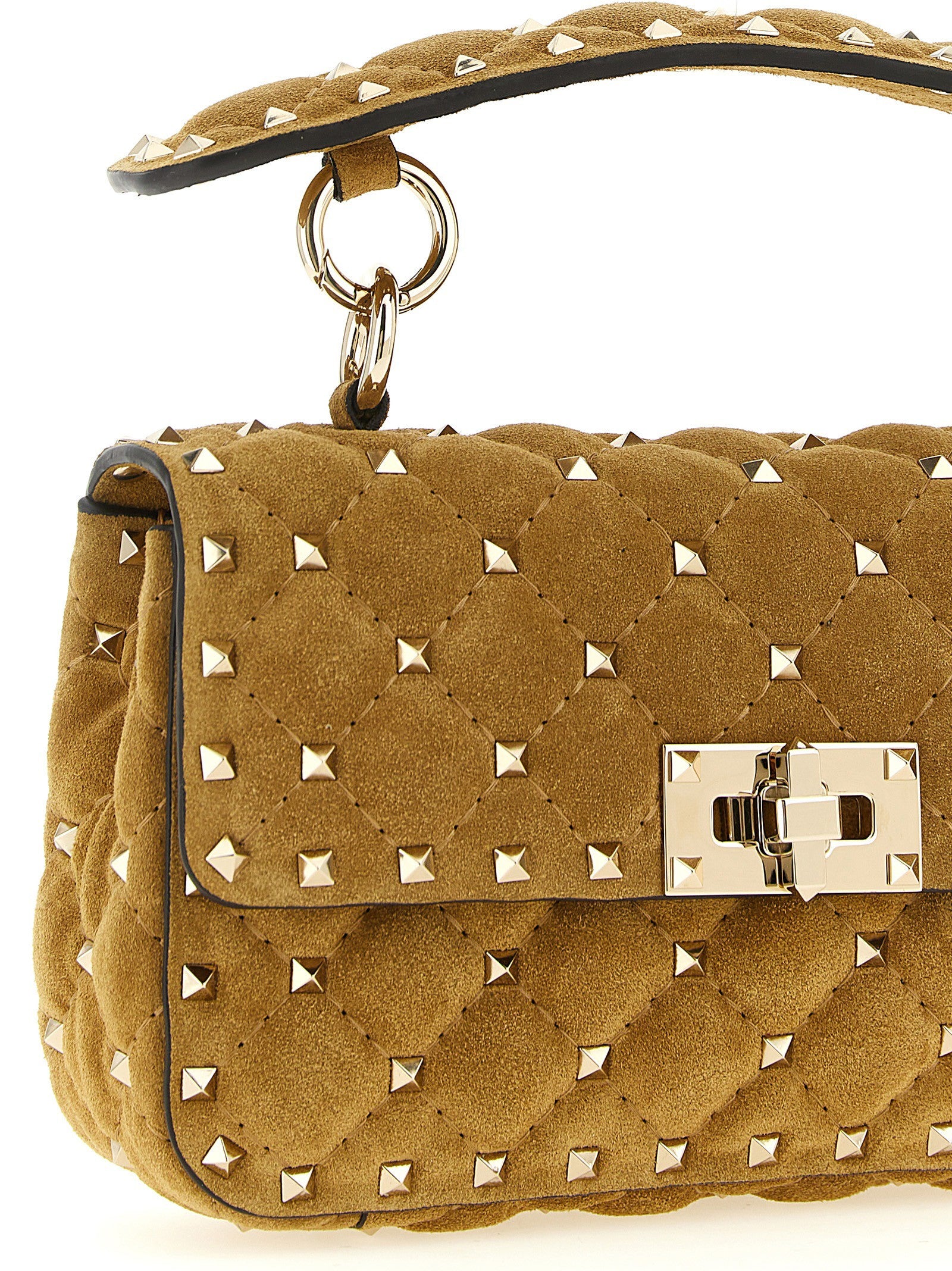 Valentino Valentinog Shoulder Bag Rockstudspike Small Beige