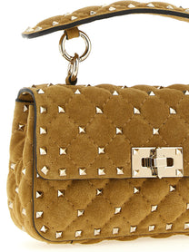 Valentino Valentinog Shoulder Bag Rockstudspike Small Beige