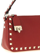 Valentino Valentinogaravani Rockstud Small Shoulder Bag Red, view 3
