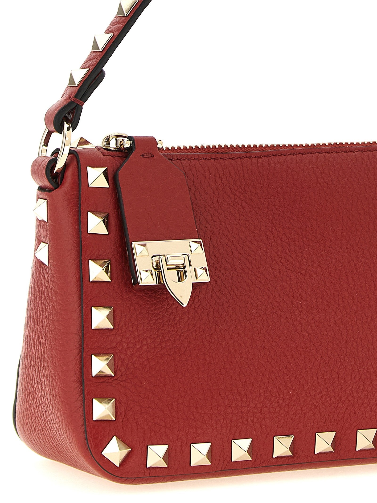 Valentino Valentinogaravani Rockstud Small Shoulder Bag Red