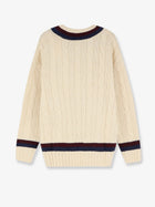 Zimmermann Women's Valiant Cable Knit Wool Sweater White, view 2