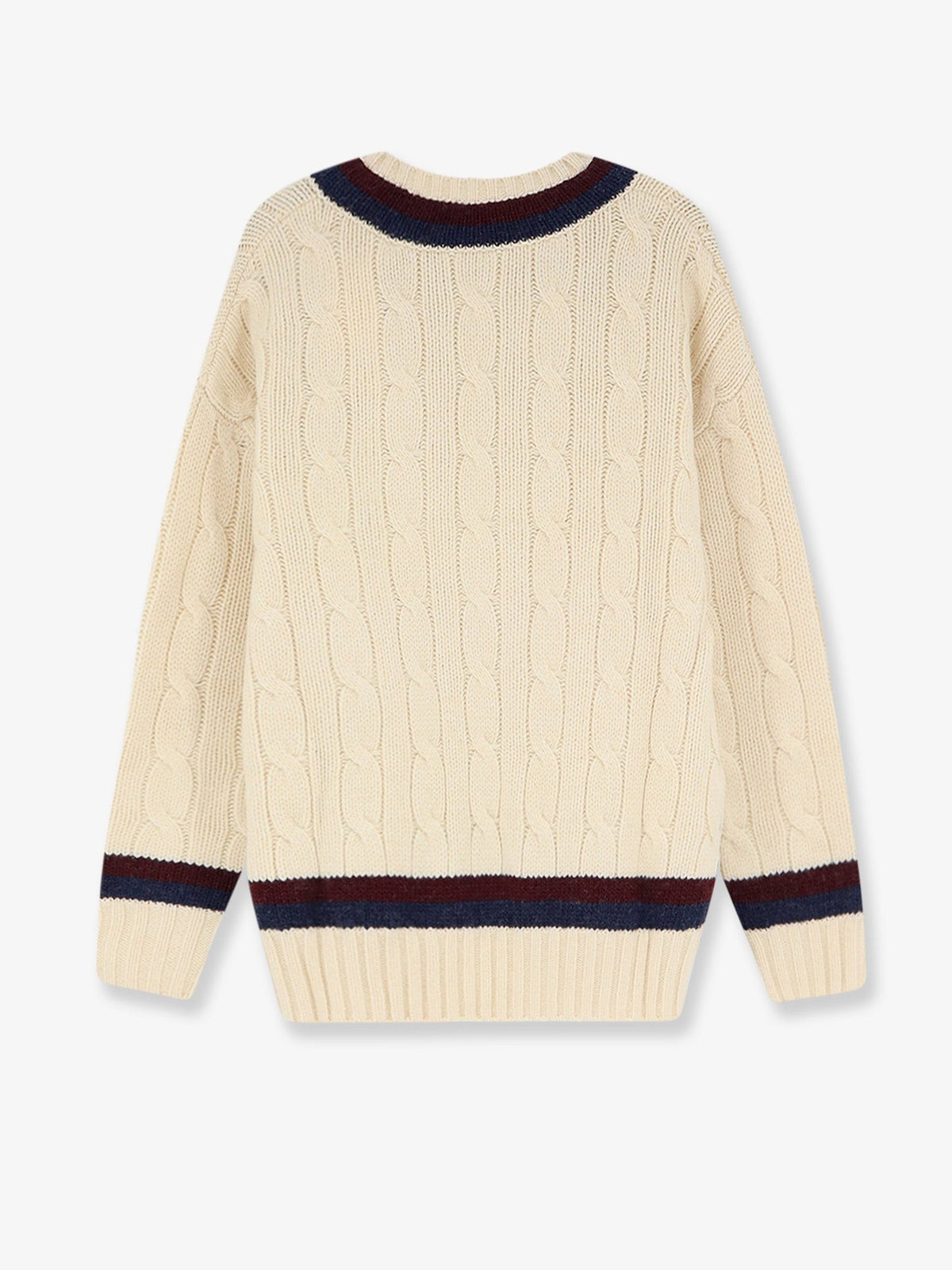 Zimmermann Women's Valiant Cable Knit Wool Sweater White, view 2