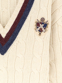 Zimmermann Women's Valiant Cable Knit Wool Sweater White