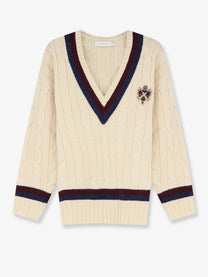 Zimmermann Women's Valiant Cable Knit Wool Sweater White