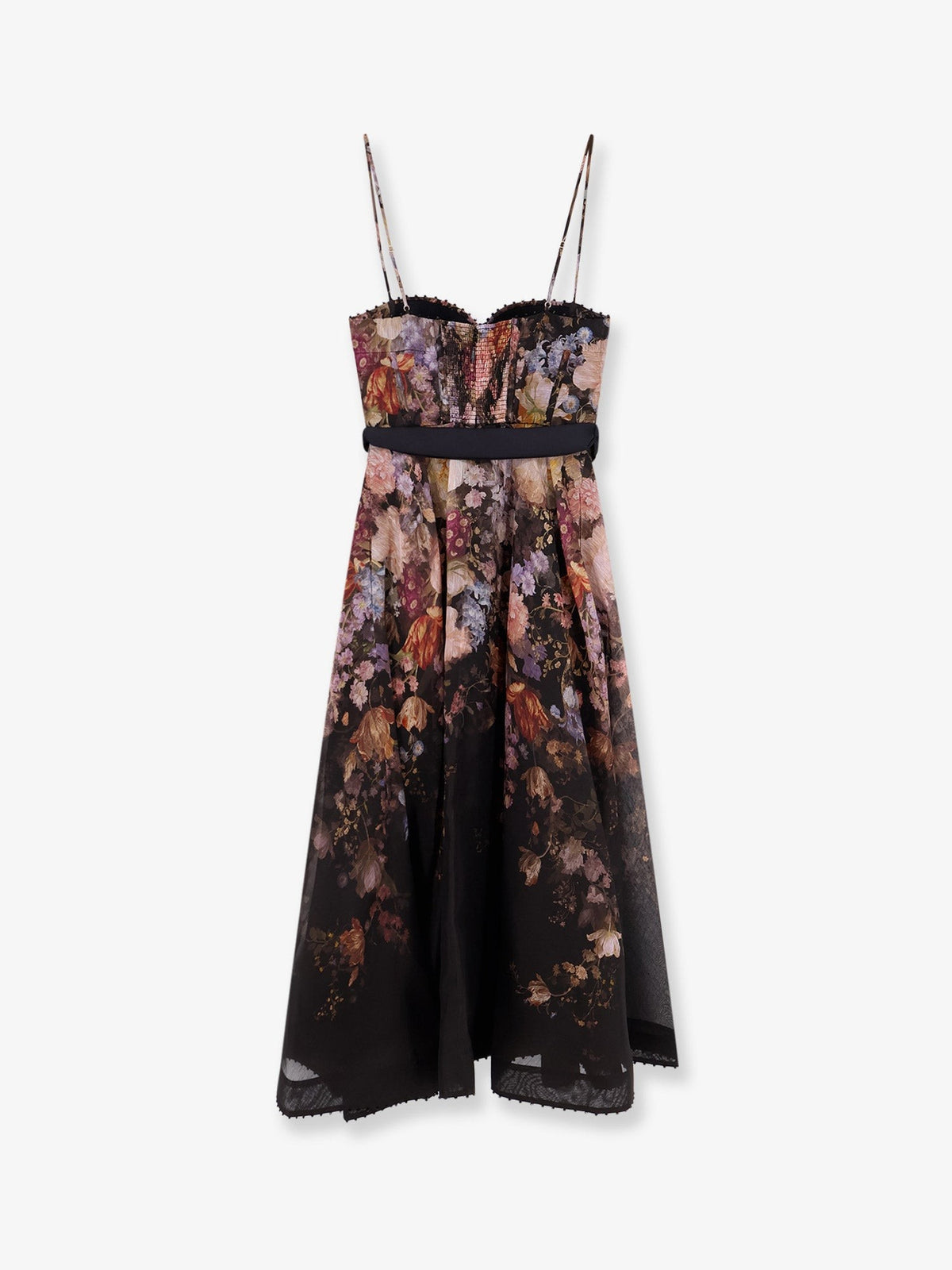 Zimmermann Women's Valiant Corset Picnic Dress Black, view 2
