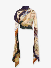 Zimmermann Women's Valiant Draped Scarf Top Multicolor