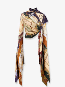 Zimmermann Women's Valiant Draped Scarf Top Multicolor