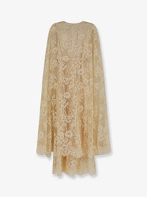 Zimmermann Women's Valiant Lace Caped Maxi Dress White