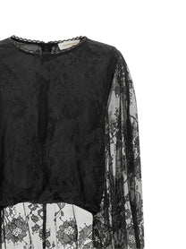 Zimmermann Valiant Lace Caped Top Top Black