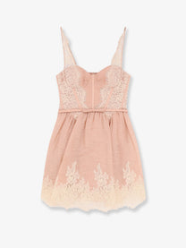 Zimmermann Women's Valiant Lace Trim Mini Dress Blue