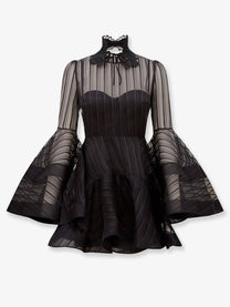 Zimmermann Women's Valiant Lantern Mini Dress Black