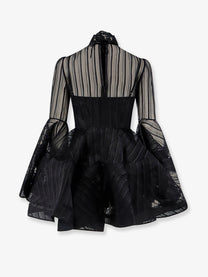 Zimmermann Women's Valiant Lantern Mini Dress Black